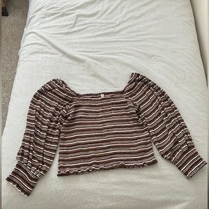 Women’s size large Anthropologie puff sleeve top